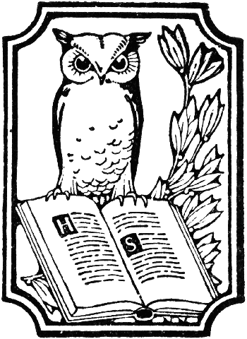 wood-block owl illustration